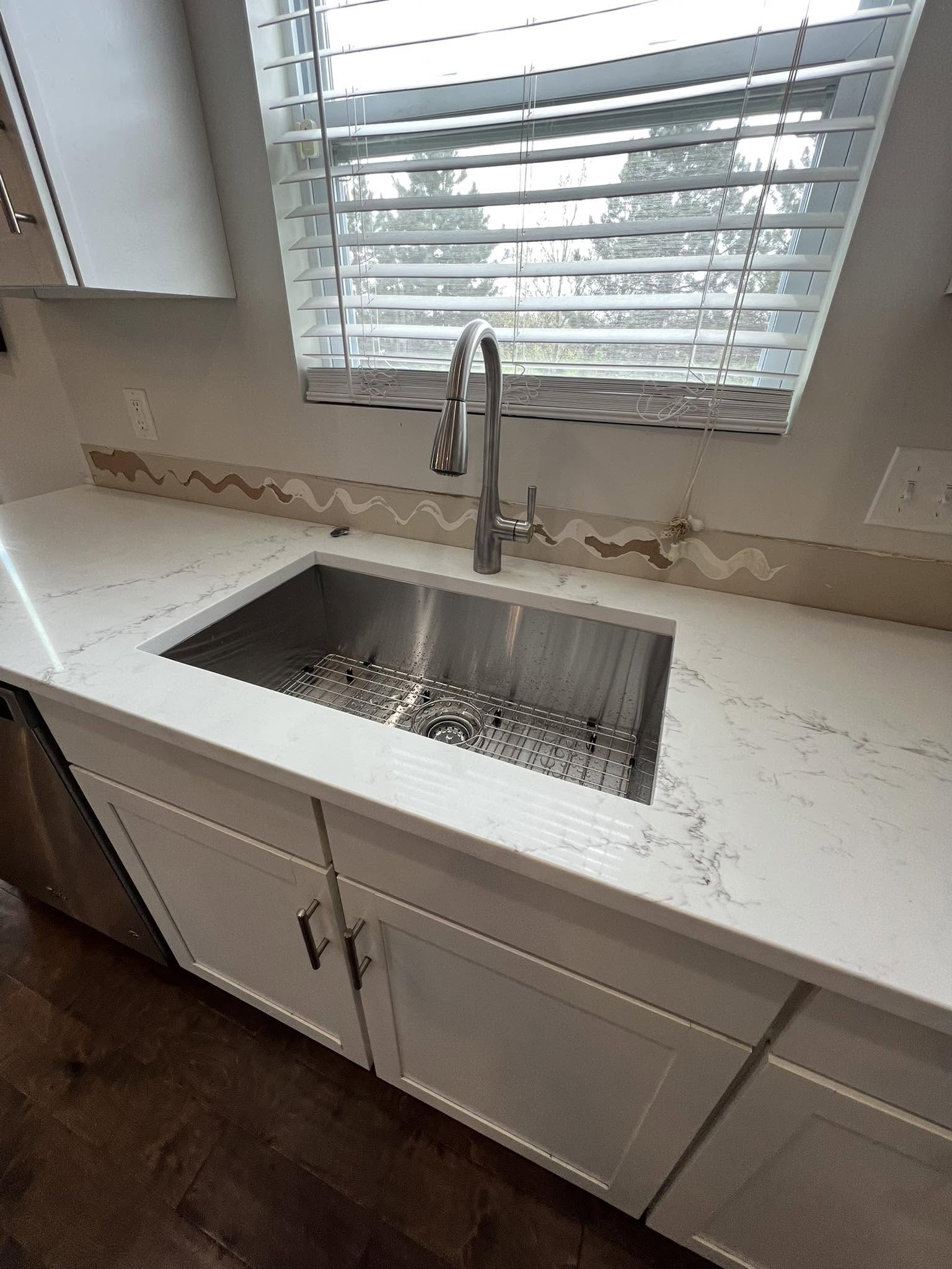 New kitchen sink installation
