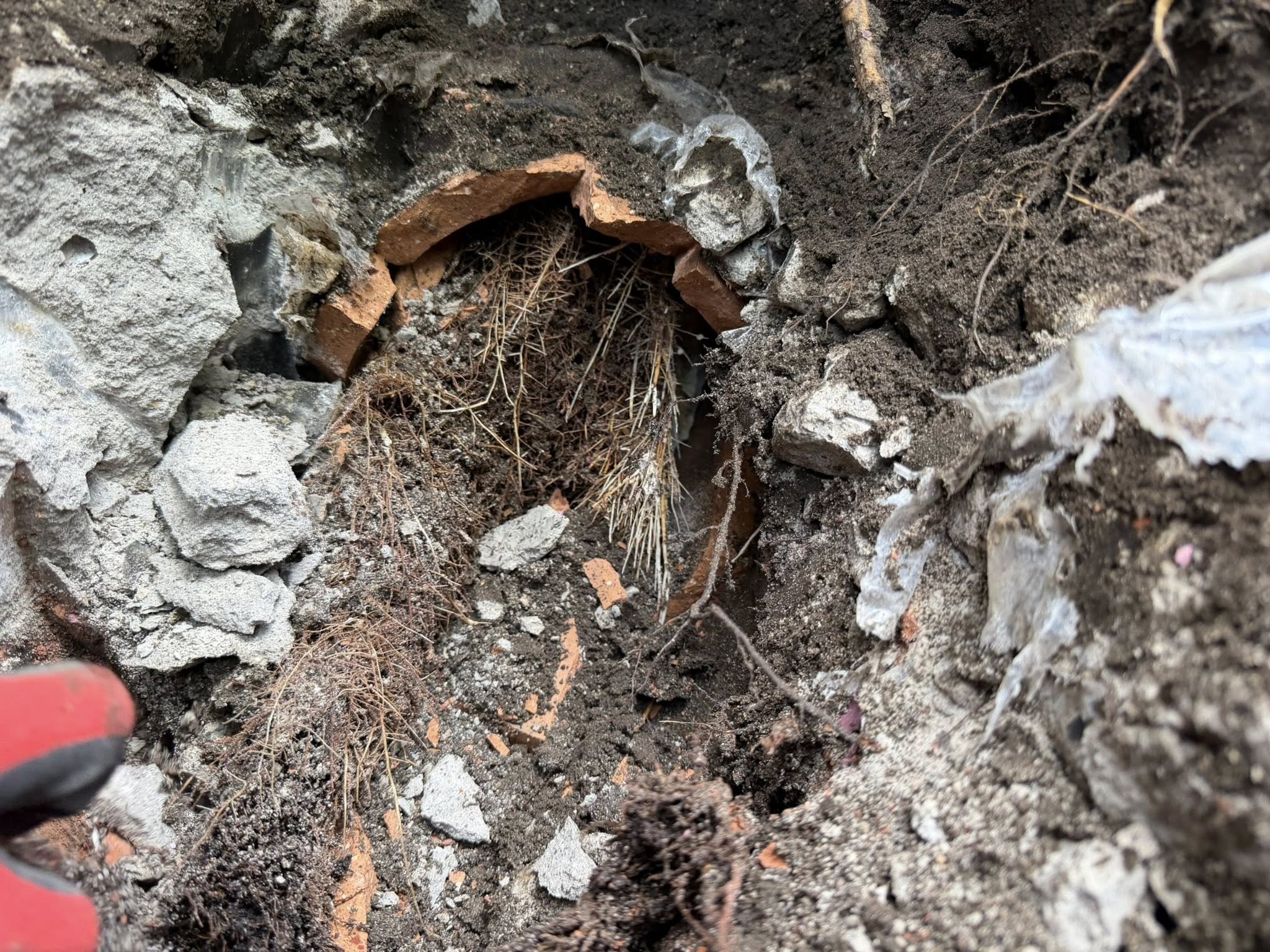 Damaged pipe requiring replacement