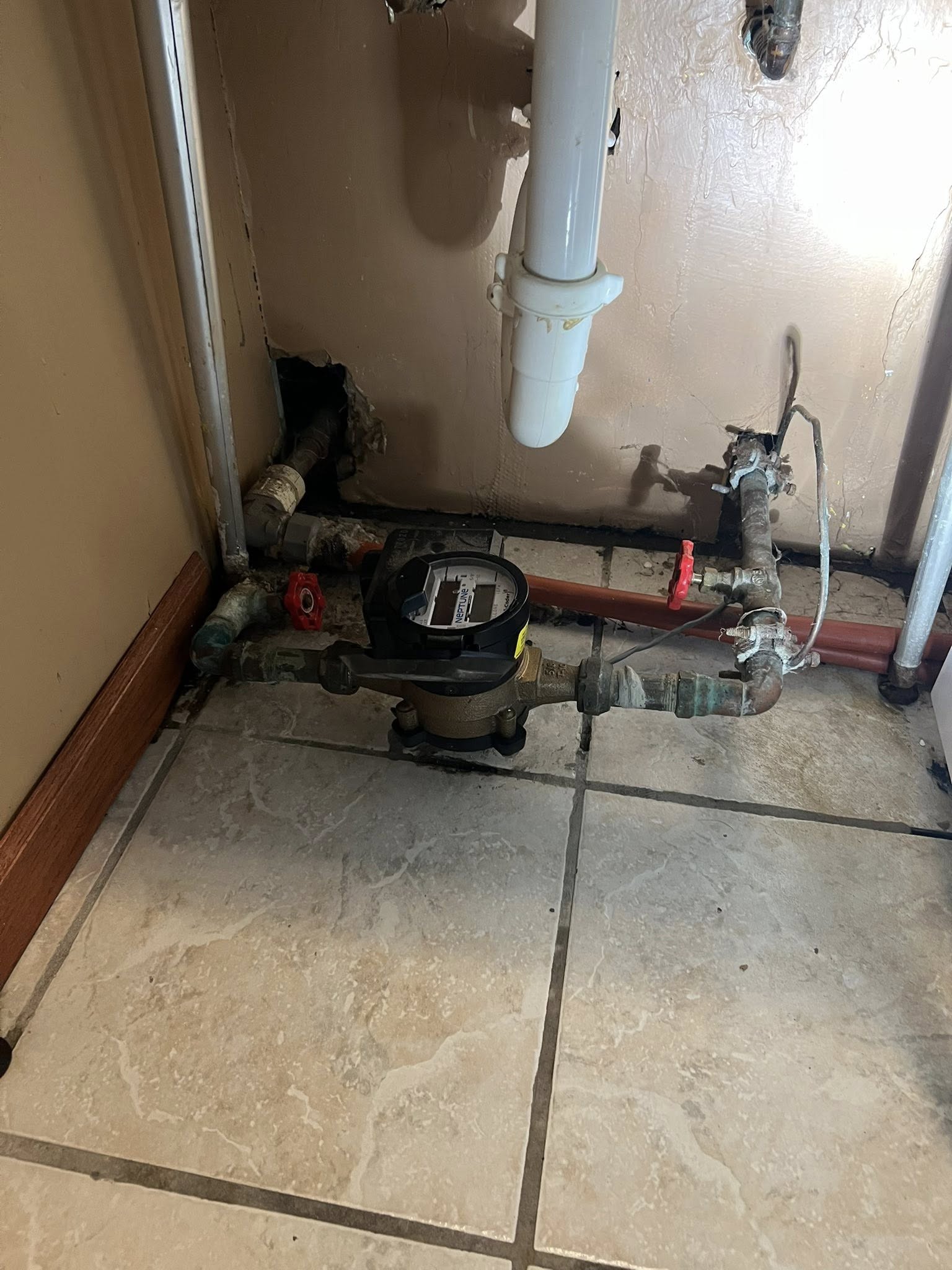 Plumbing repair and water meter work